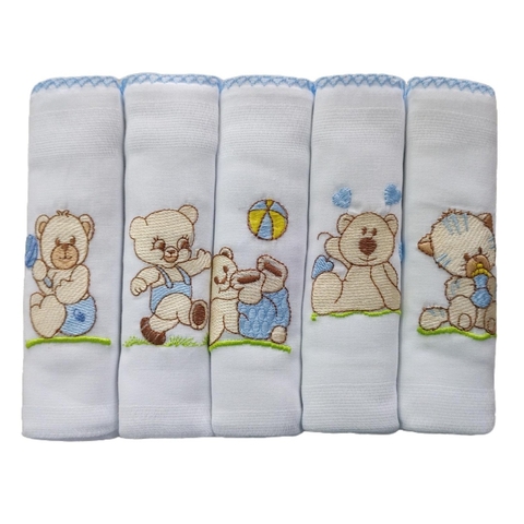 FRALDA DE OMBRO 5 PÇ BORDADA C/PICUETA