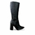 Bota Cano Longo Croco Preto Via Uno