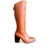 Bota Cano Longo Couro Marrom Salto Bloco Bottero 532994-01 - comprar online