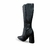 Bota Cano Longo Croco Preto Via Uno - Melfior