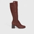 Bota Cano Longo Couro Marrom 346903-14