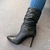 Bota Couro Preto Cano Slouchy Médio Bottero 347004-0001 - comprar online