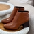 Bota Cano Curto Couro Marrom Caramelo Bottero 346901-29 - comprar online