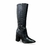 Bota Cano Longo Croco Preto Via Uno - comprar online