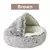Cama Redonda de Pelúcia Macia para Gatos – Quente, Longa e Semi-Fechada - comprar online