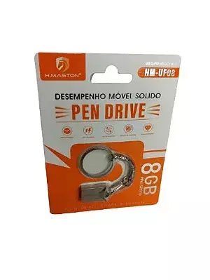 Pen Drive HMASTON HM-UF08 8GB USB 2.0 Metálico com Chaveiro – Alta Durabilidade e Desempenho - comprar online