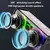 Alto-falante duplo bluetooth 5.0, 1800mah, transparente, mecha, sem fio, efeito