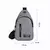 Bolsa masculina de cor sólida saco de peito ao ar livre casual moda pequena moc - loja online