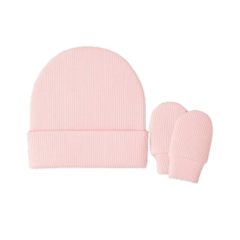 conjunto touca e luva rosa - comprar online