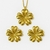 CONJUNTO ORGÂNICO FORMATO FLOR BANHADO A OURO ROCCHA JOIAS - comprar online