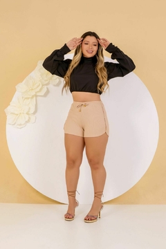 Short Confort em Malha Canelada - Da Luz Moda