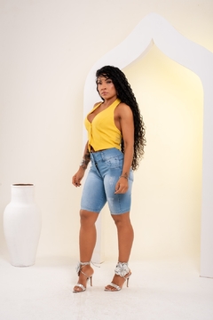 Bermuda Feminina Jeans Claro Ciclista - Da Luz Moda