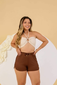 Short Confort em Malha Canelada - Da Luz Moda
