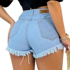 Short Jeans Feminino bermuda destroyed Jeans curto na internet