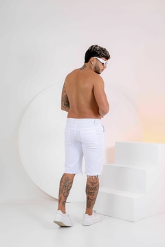 Bermuda Masculina Jeans Cor Branca na internet