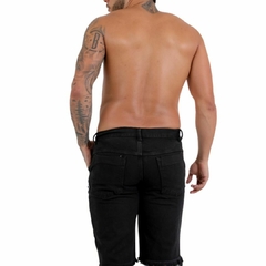 Bermuda Masculina Jeans Cor Preta - comprar online