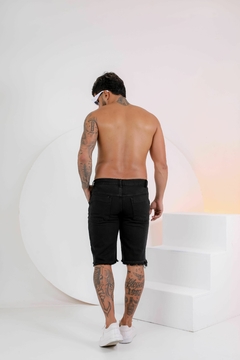 Bermuda Masculina Jeans Cor Preta - Da Luz Moda
