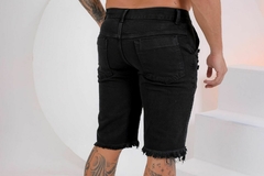 Bermuda Masculina Jeans Cor Preta - loja online