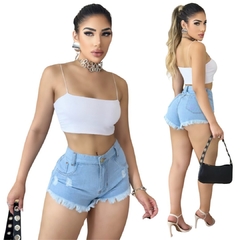 Imagem do Short Curto Jeans Desfiado