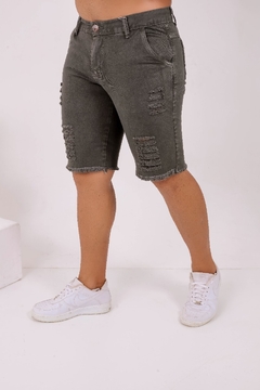 Bermuda Jeans Masculina Destroyed - Da Luz Moda
