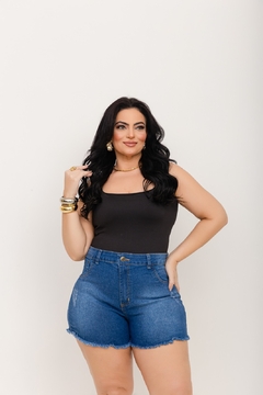 Short Plus Size jeans de alta resistência e conforto. - loja online