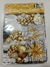SET ARCO DECORATIVO DOBLE CORTINA DORADO Y PLATA