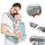 Canguru Ergonômico Para Carregar Bebê Com Pano De Sombra 3 Em 1, 0-3 Meses, Su - comprar online