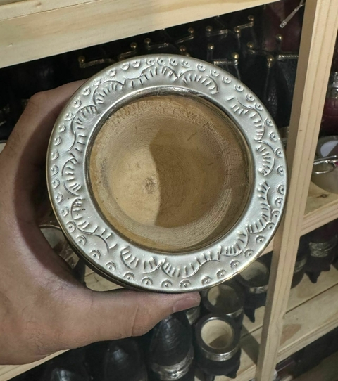 Mate Imperial – Guarda Cincelada | Cuero Negro | Interior de Calabaza