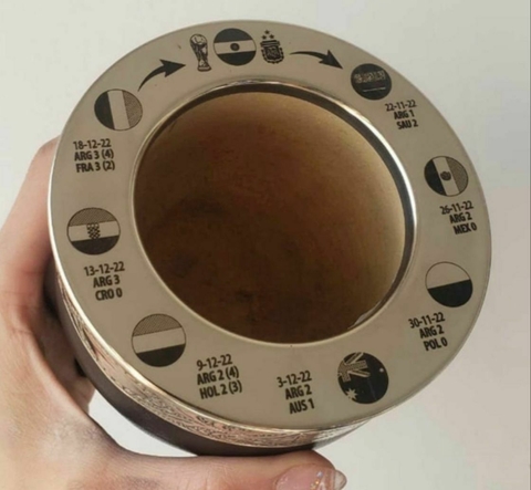 Mate Imperial Selección Argentina – Cuero Negro | Guarda de Alpaca | Calabaza Natural