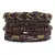 pulseira masculina 4 peças/conjunto Trançado Envoltório Pulseiras De Couro pa - MOVA ACESSORIOS