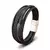 pulseira de couro tecida à mão, luxuosa, multicamadas, masculina, fivela na internet