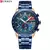 Curren 8410 relógio masculino pulseira de aço quartzo calendário relógio masculino