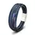 pulseira de couro tecida à mão, luxuosa, multicamadas, masculina, fivela - comprar online
