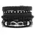 pulseira masculina 4 peças/conjunto Trançado Envoltório Pulseiras De Couro pa - comprar online
