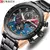 Curren 8410 relógio masculino pulseira de aço quartzo calendário relógio masculino - MOVA ACESSORIOS