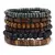 pulseira masculina 4 peças/conjunto Trançado Envoltório Pulseiras De Couro pa - loja online
