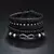 Imagem do pulseira masculina 4 peças/conjunto Trançado Envoltório Pulseiras De Couro pa