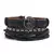pulseira masculina 4 peças/conjunto Trançado Envoltório Pulseiras De Couro pa - loja online