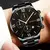 4 pçs moda masculina relógio de quartzo luxo cruz pingente colar pulseira anel