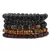 pulseira masculina 4 peças/conjunto Trançado Envoltório Pulseiras De Couro pa na internet