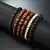 pulseira masculina 4 peças/conjunto Trançado Envoltório Pulseiras De Couro pa