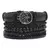 Imagem do pulseira masculina 4 peças/conjunto Trançado Envoltório Pulseiras De Couro pa