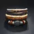 pulseira masculina 4 peças/conjunto Trançado Envoltório Pulseiras De Couro pa - comprar online