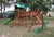 Torre Infantil com Balanços, Gangorra, Ponte Fixa e Escorregador Curvo - comprar online