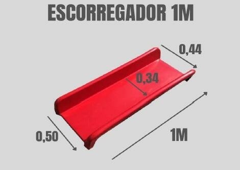 Escorregador Reto em Fibra de Vidro de 1,00m