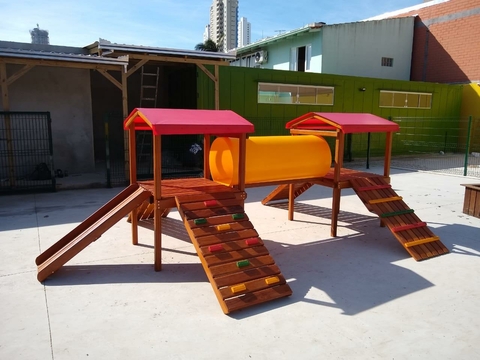 Casinha Dupla com Tubo Com 06 Subidas - Pet