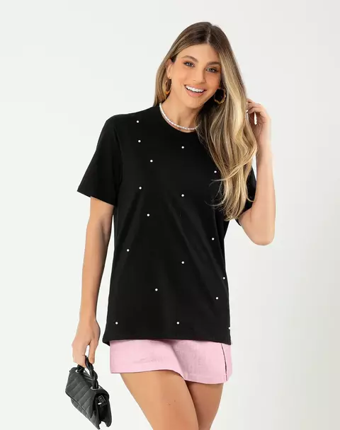 T-shirt com Pérola