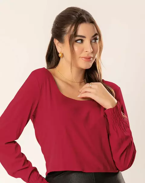 Blusa Manga Longa - Vermeha
