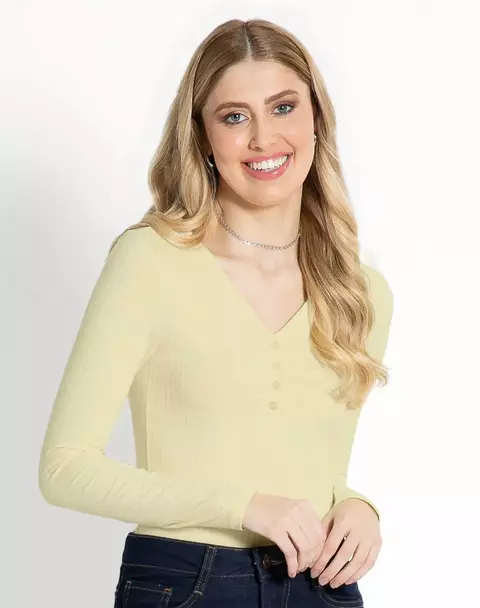 Blusa Manga Longa - Amarela