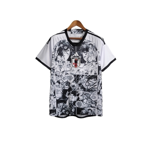 Camisa Japão Anime 23/24 - Torcedor Adidas Masculina - Branca com detalhes em preto e cinza